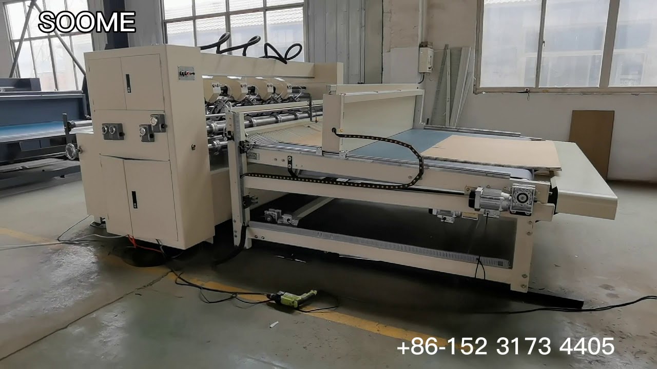 Automatic feeding sheet collecting slitter scorer machine, electrical blades manual creasers