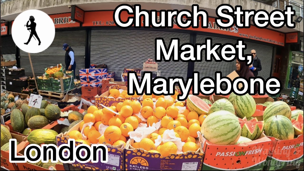 A splendid vibrant London walk around Church Street Market, Marylebone