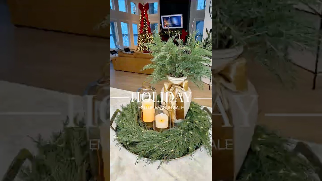 DIY Neutral Holiday Centerpiece