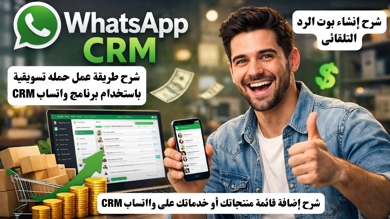 شرح طريقة عمل حملة تسويقية على برنامج واتساب CRM ورد تلقائى وانشاء قائمة منتجات