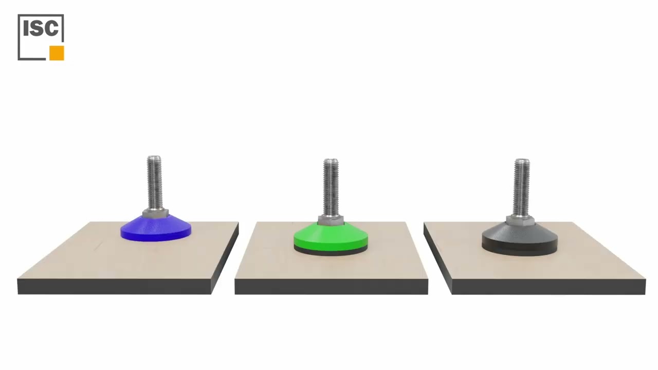 TILTING ADJUSTABLE FOOT WITH AN HEX NUT WITHOUT ANTI SKID BASE - LHVFF