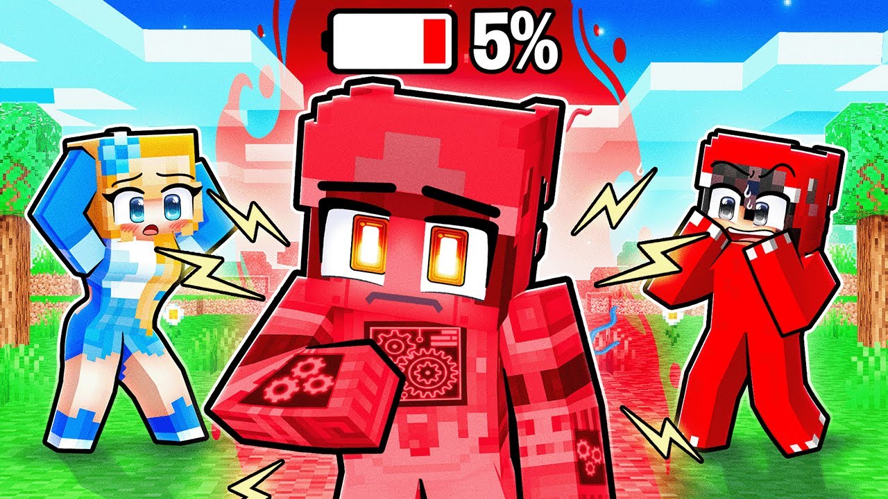 Omz is LOW BATTERY in Minecraft