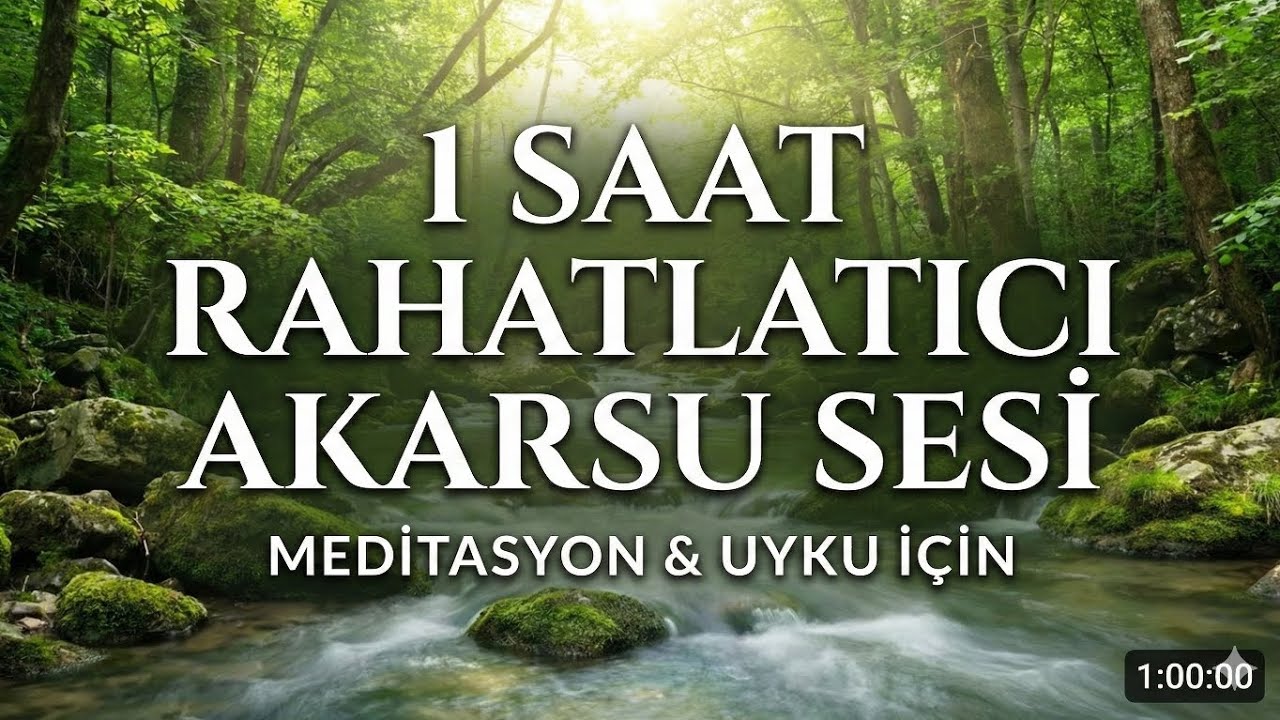 1 SAAT DİNLENDİRİCİ,RAHATLATICI VE HUZUR VERİCİ ODAKLANMAYA YARDIMCI OLAN AKAN SU SESİ