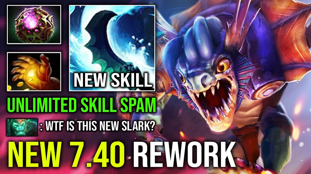 NEW 7.40 Skill Saltwater Shiv Reworked Slark Annoying Slippery Hero Skill Spam Can't Catch Dota 2