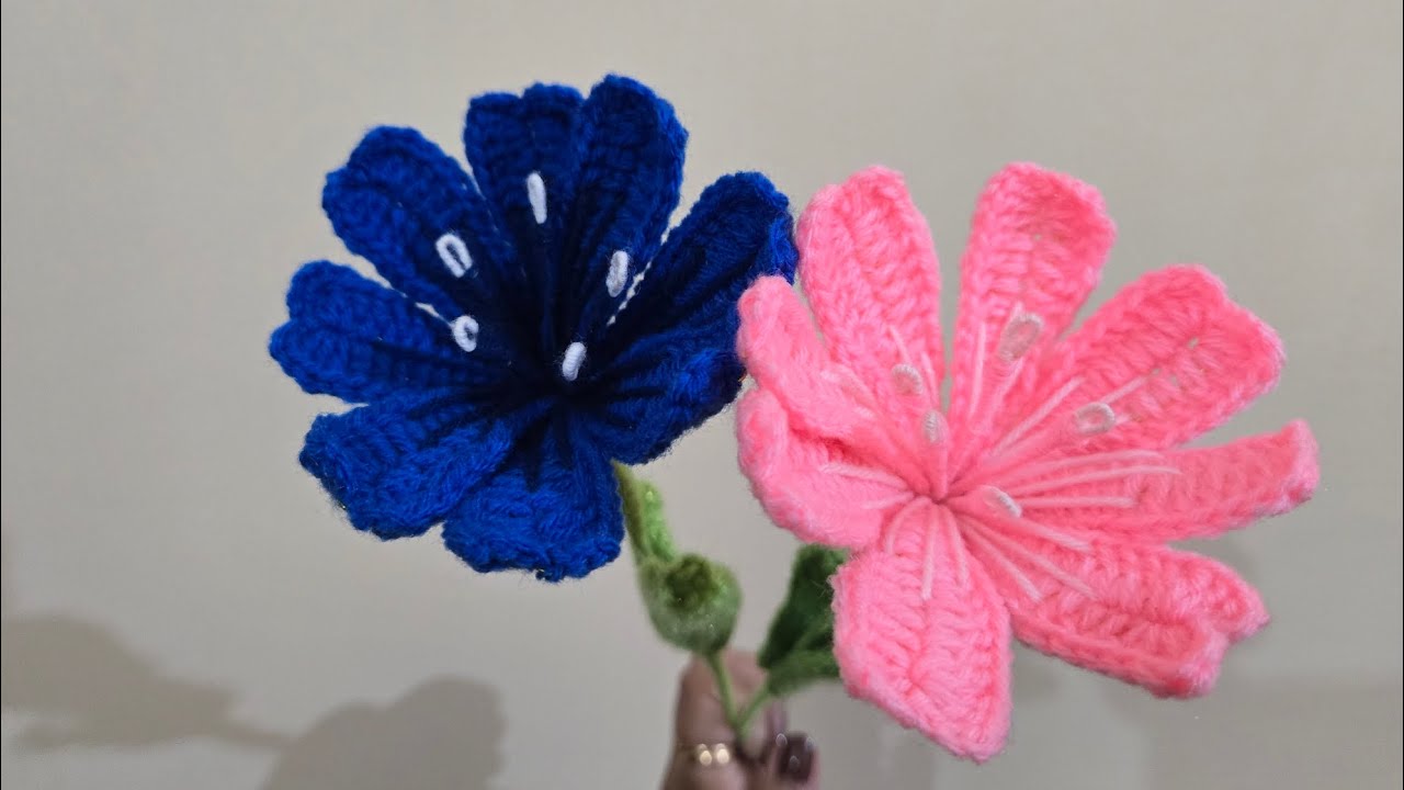 L For Lewisia|Crochet Lewisia pattern For Beginners #lewisia #crochetflowers #tutorial