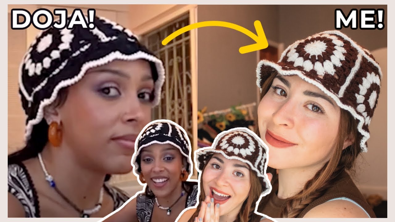 Crocheting Doja Cat bucket hat and let me tell yaaa! ✨ IT'S STUNNING ✨