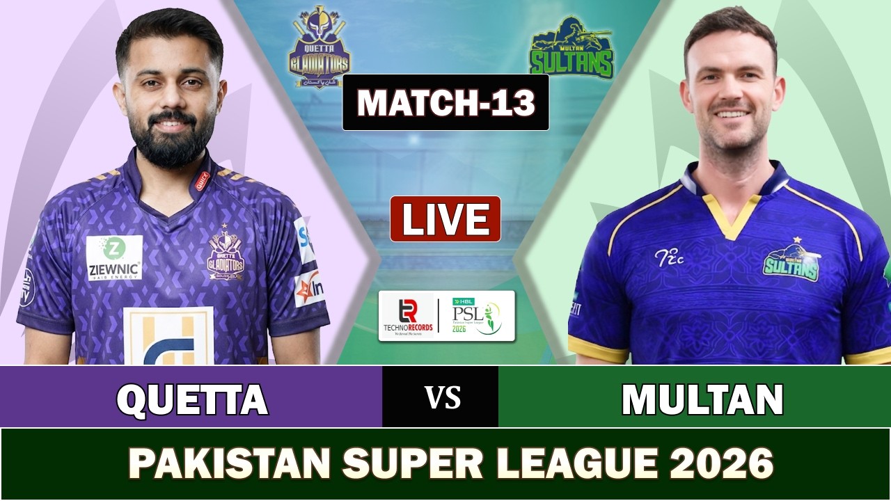 PSL LIVE: QUETTA GLADIATORS vs MULTAN SULATNS MATCH 13 LIVE | MS vs QG MATCH COMMENTARY QG BAT