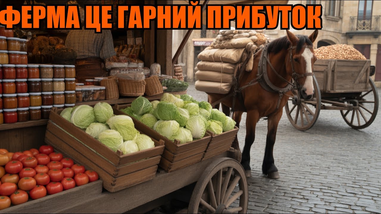 КІНЬ, ПІДВАЛ,ЛІЦЕНЗІЯ І ДУЖЕ ПРИБУТКОВА КАПУСТА! Old Market Simulator Частина 3 (Українською)