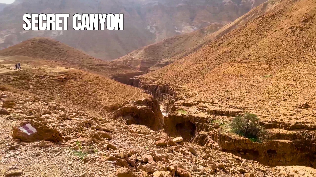 Walking Above the Dead Sea Canyon. Hidden Israel Desert Trail