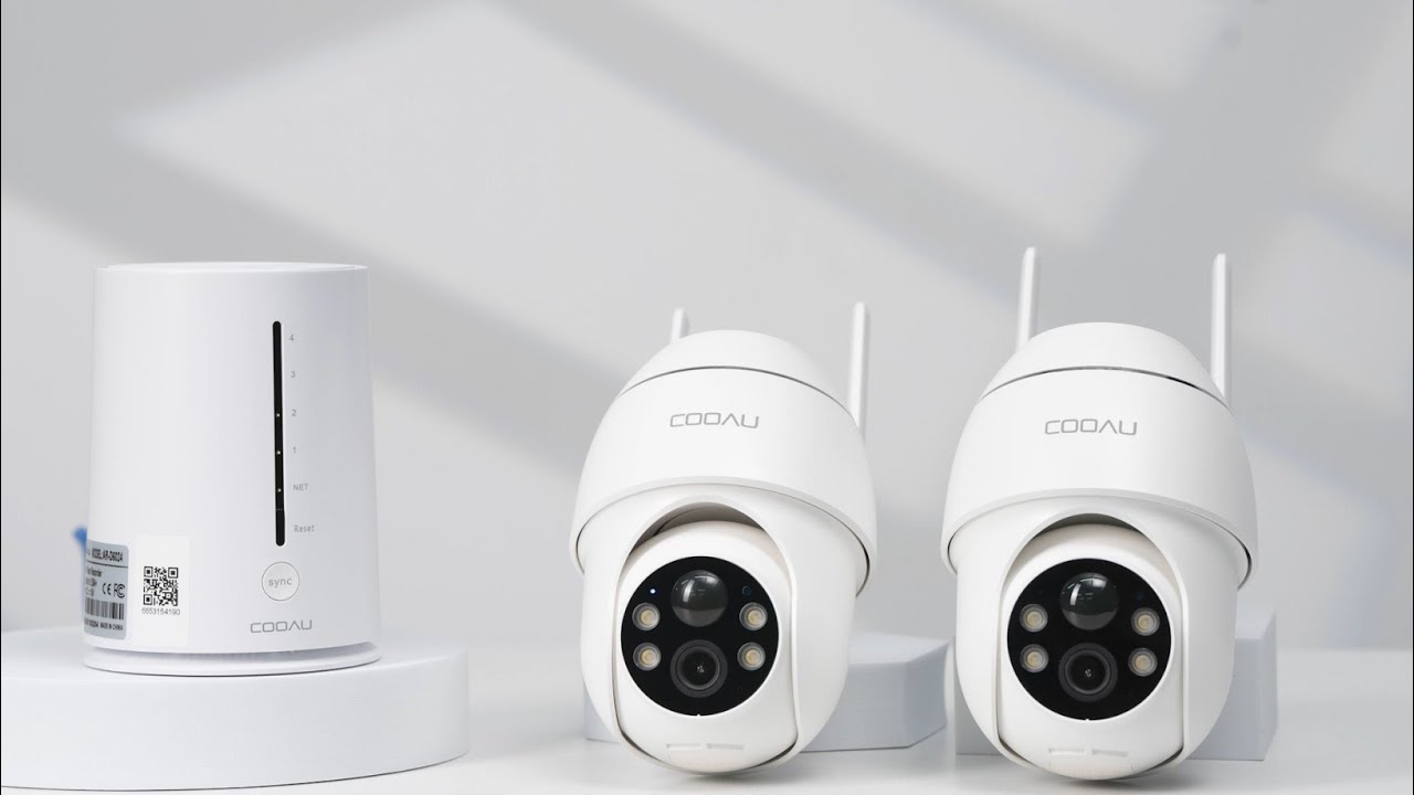 【English】COOAU C7 Home Security Wireless Outdoor Cameras System(Unboxing&Connection&Installation）
