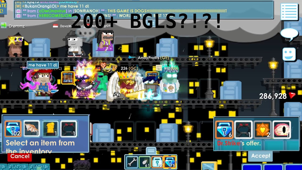 RICH SHOW BATTLE IN GROWTOPIA! SO MANY BGLS! (SUPER RICH) | Growtopia