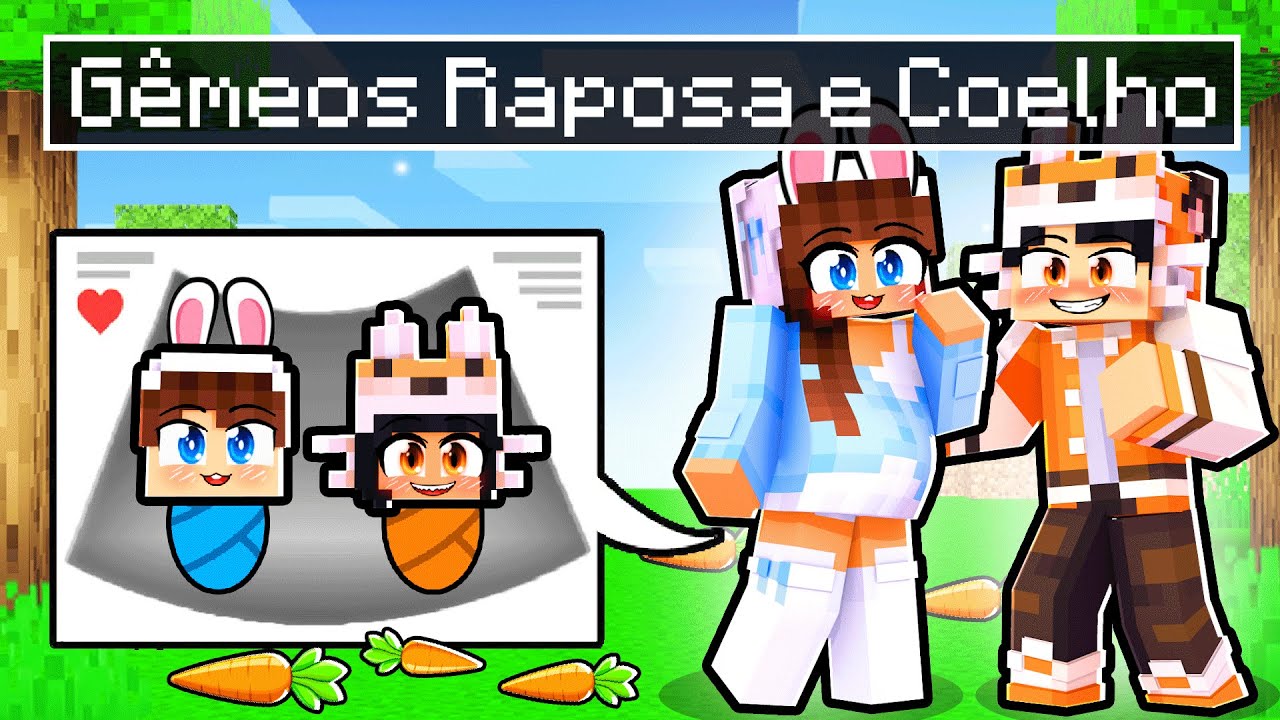 A COELHA está GRÁVIDA de GÊMEOS do GAROTO RAPOSA no Minecraft ◂Miika▸