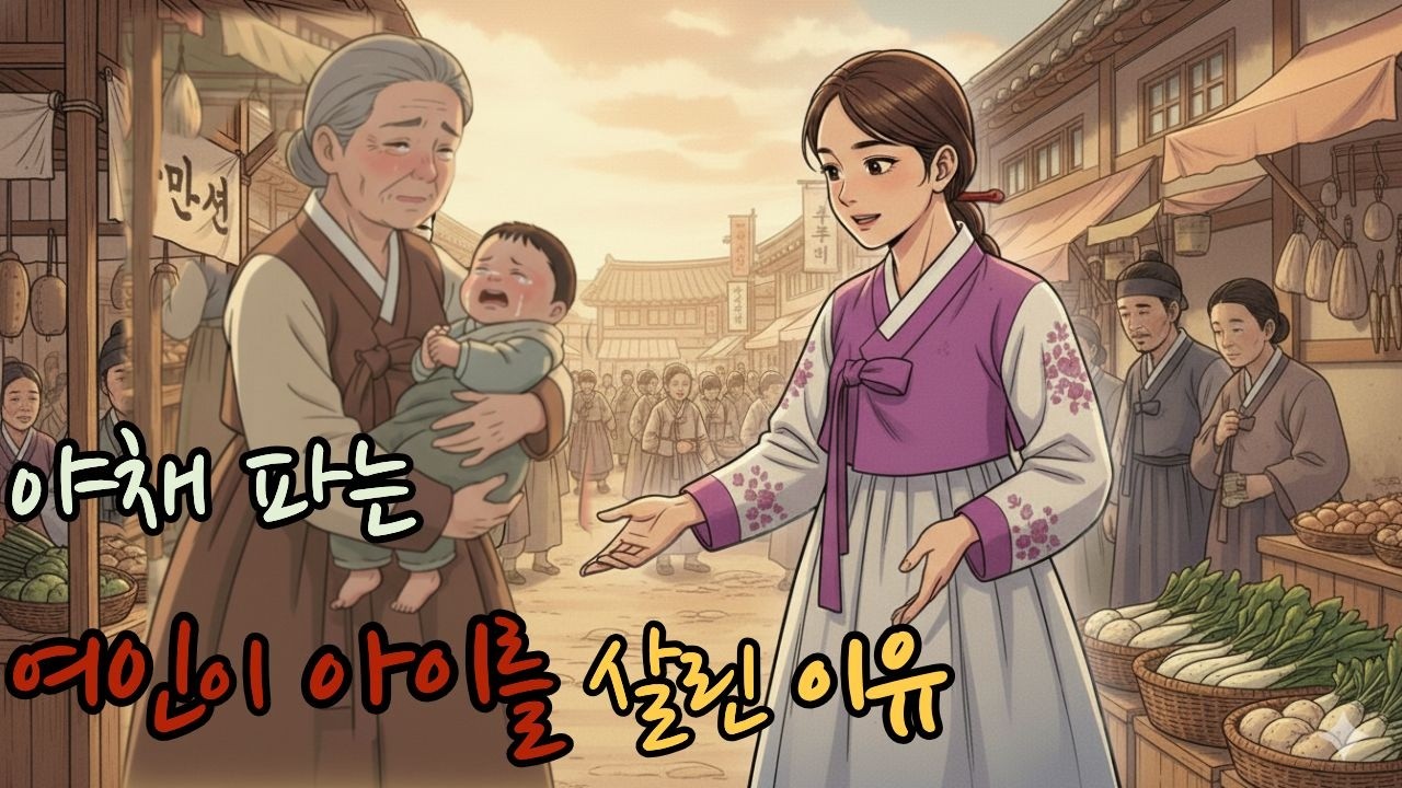 아픈아이 업고 정승 판서 댁 찾아간 이유|야채 파는 여인|감동|옛이야기|설화|민담|야담