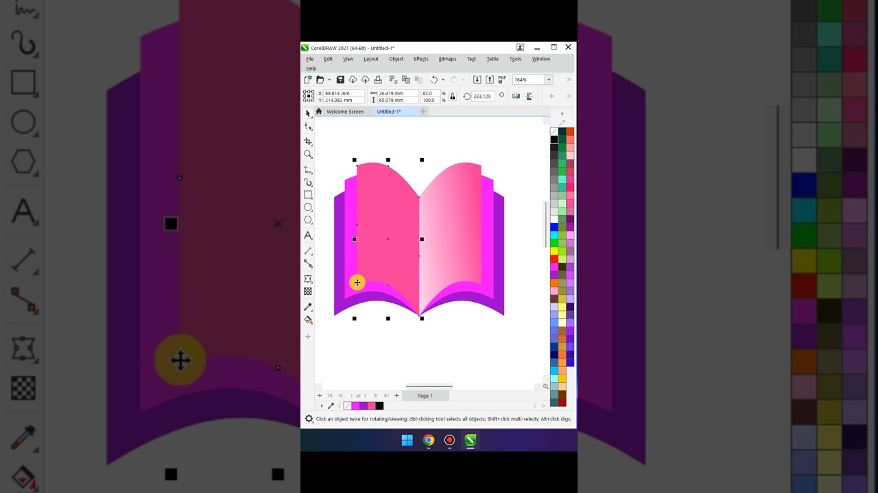 📖 Flip Book Design in CorelDraw #shorts #coreldraw #graphicdesign