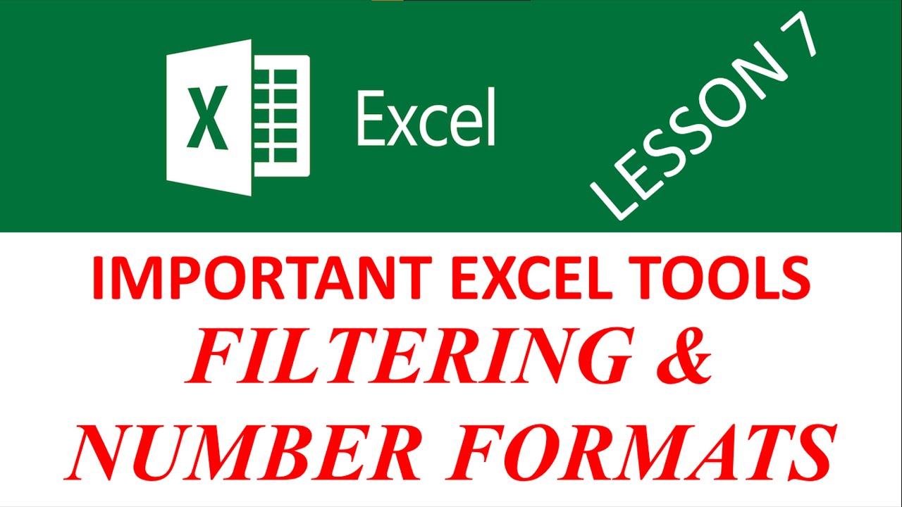 MS EXCEL || LESSON 7 || FILTERING AND NUMBER FORMATS
