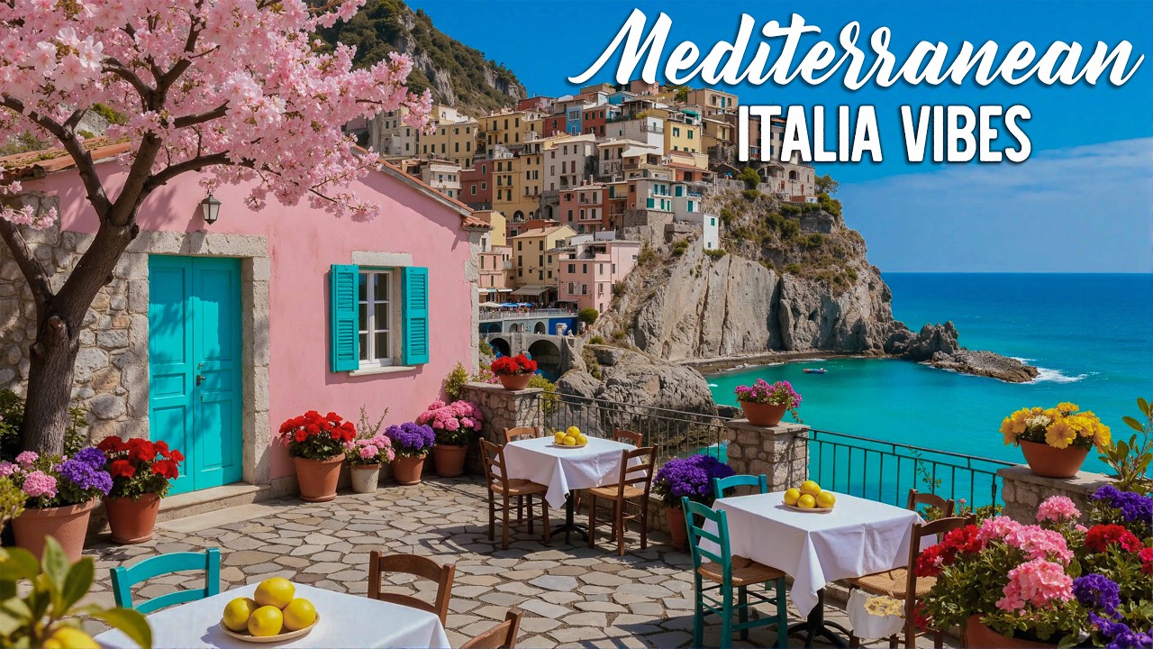 La Dolce Vita Escape 🎶☀️ Cheerful Italian Tunes & Golden Seaside Bliss 4K