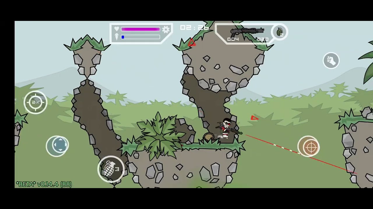 Mini Militia Gameplay 92 (WizKnight) Outpost
