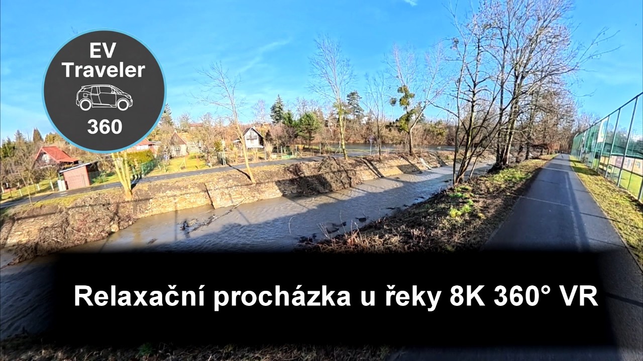 Relaxační procházka u řeky 8K 360° VR | (Silent Walk)