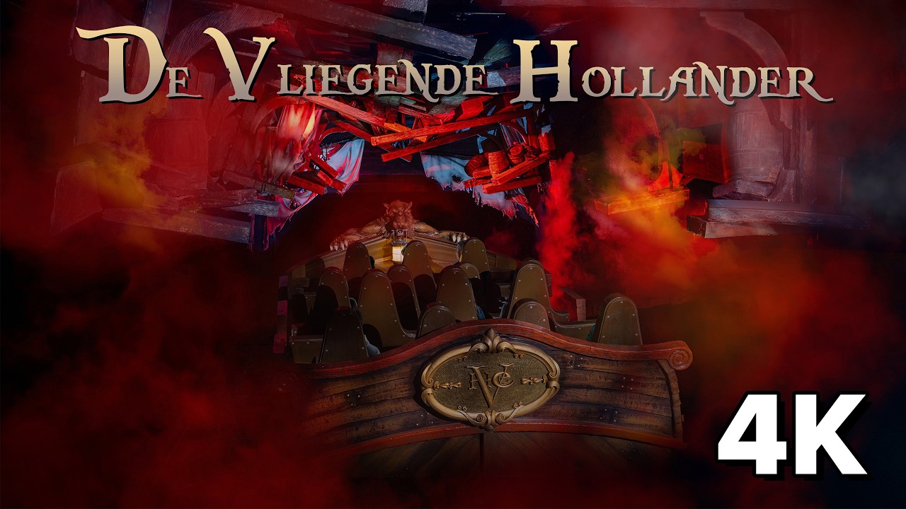 POV: De Vliegende Hollander (Front Row) at Winter Efteling 2025 4K 30FPS | Water Coaster #efteling