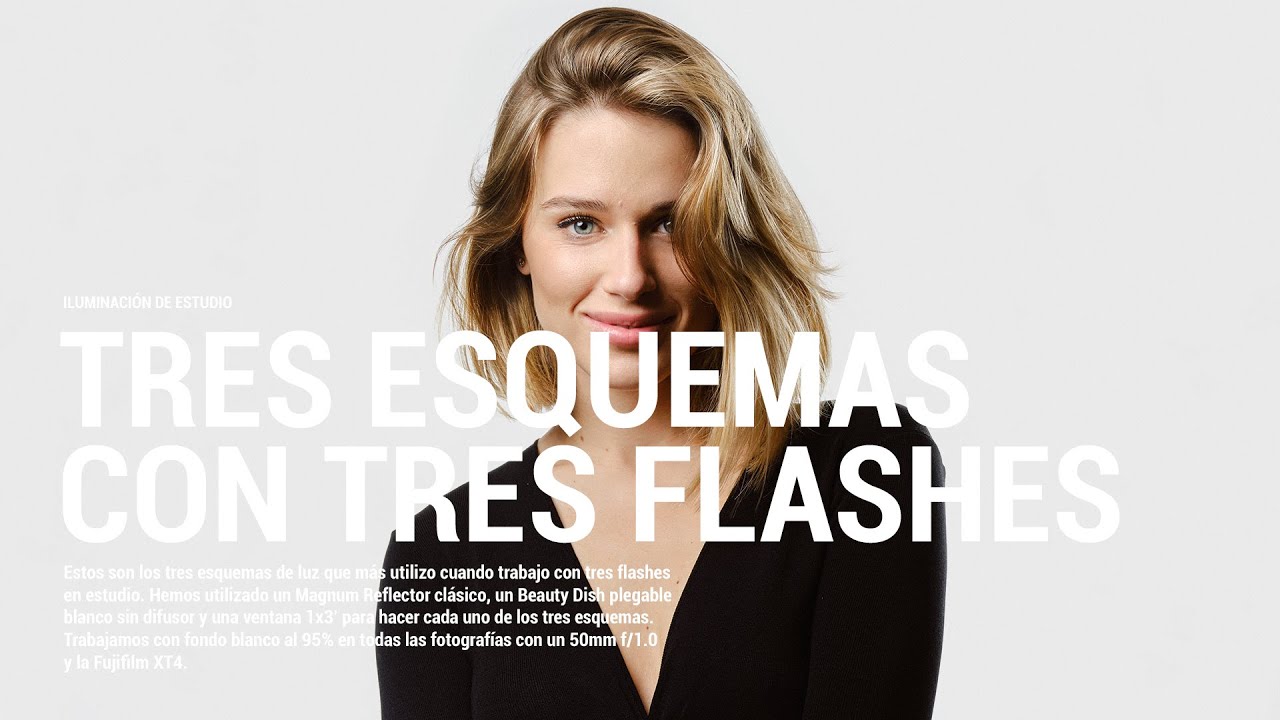 Tres esquema de luz con tres flashes explicados de forma sencilla