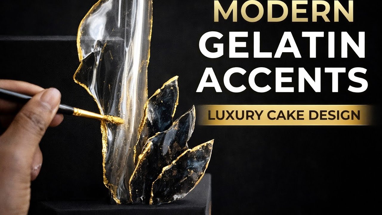 How To Make Modern Gelatin Accents for Luxury Cakes | Humidity-Proof Method