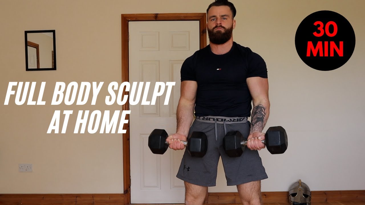 30 Min FULL BODY DUMBBELL WORKOUT at Home | Muscle Building & Sculpting (Follow Along)