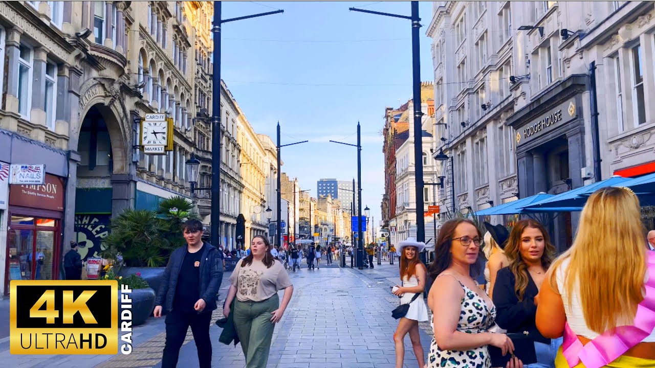 【4K HDR】Cardiff, Wales | City Walking Tour in 13min | One-take Vlog