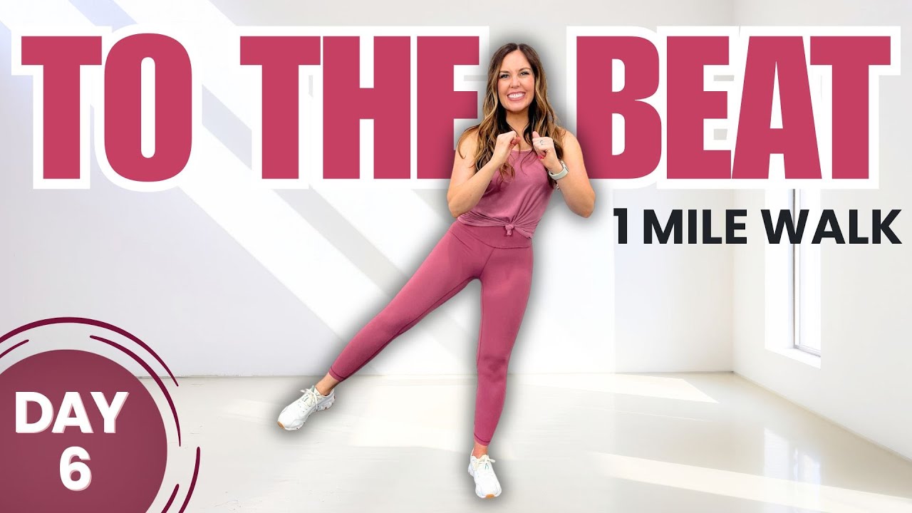 Прогулка на 1 милю в ритме музыки | 15-минутная тренировка для ходьбы в помещении | 30 миль за 30...