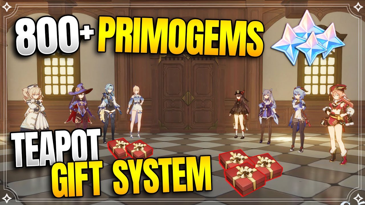 Free 800+ Primogems! (Up to 1280) | Teapot Gift System Guide |【Genshin Impact】