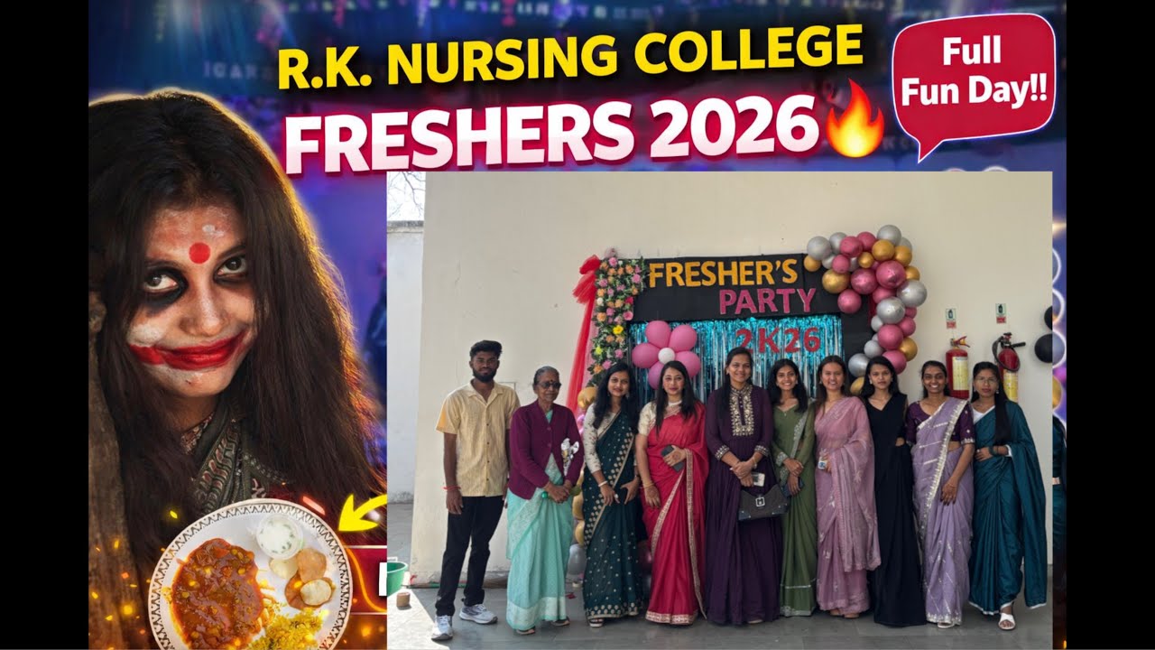Ii R.K. Nursing College vadu Freshers 2026 🥳 | Dance, Drama & Delicious Food 😍