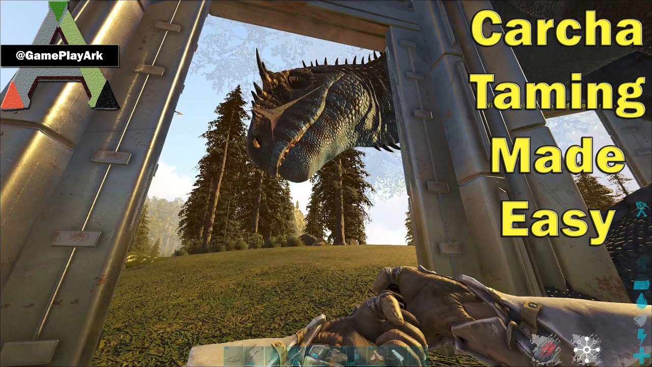 Как приручить кархародонтозавра в Ark Survival Evolved (самый простой способ)