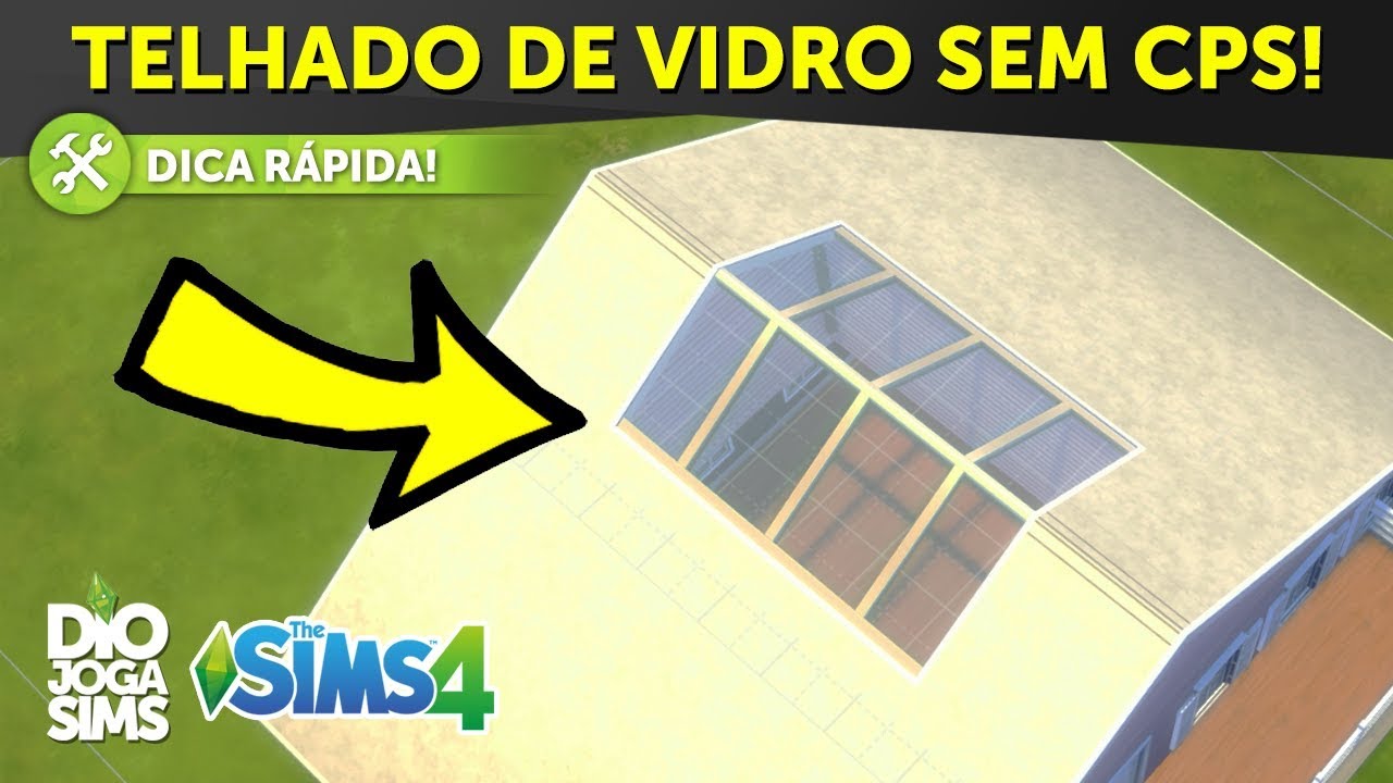 COMO FAZER TELHADO DE VIDRO SEM CPS! | Dica rápida de construção no The Sims 4