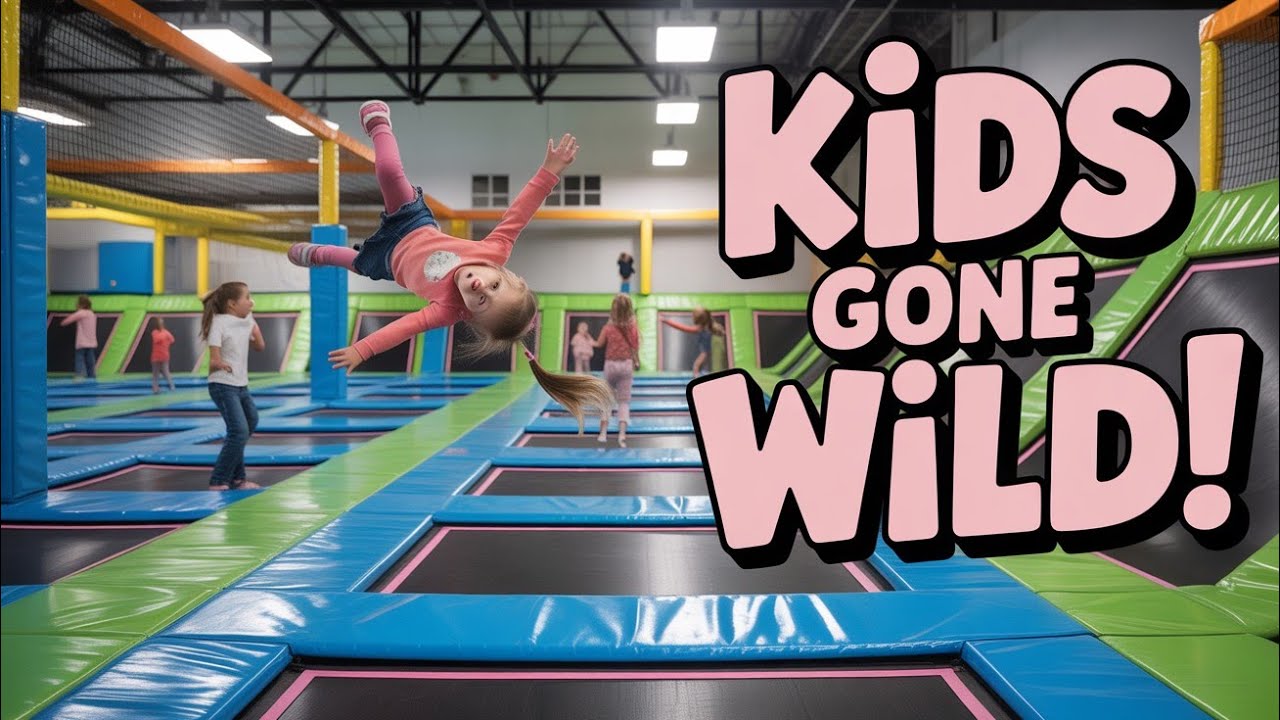 Kids Go Wild at the Trampoline Park 🤸‍♂️🤼‍♂️🧗‍♀️