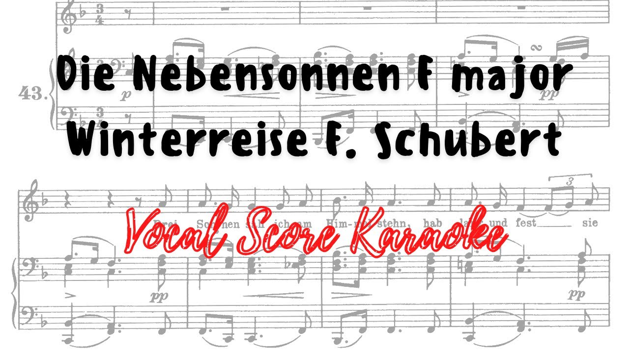Die Nebensonnen F major Winterreise Vocal Score / Karaoke