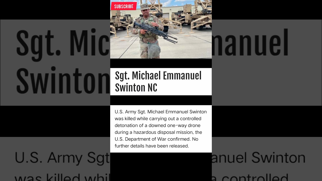 Sgt.Michael Emmanuel Swinton NC.          #news #usanow