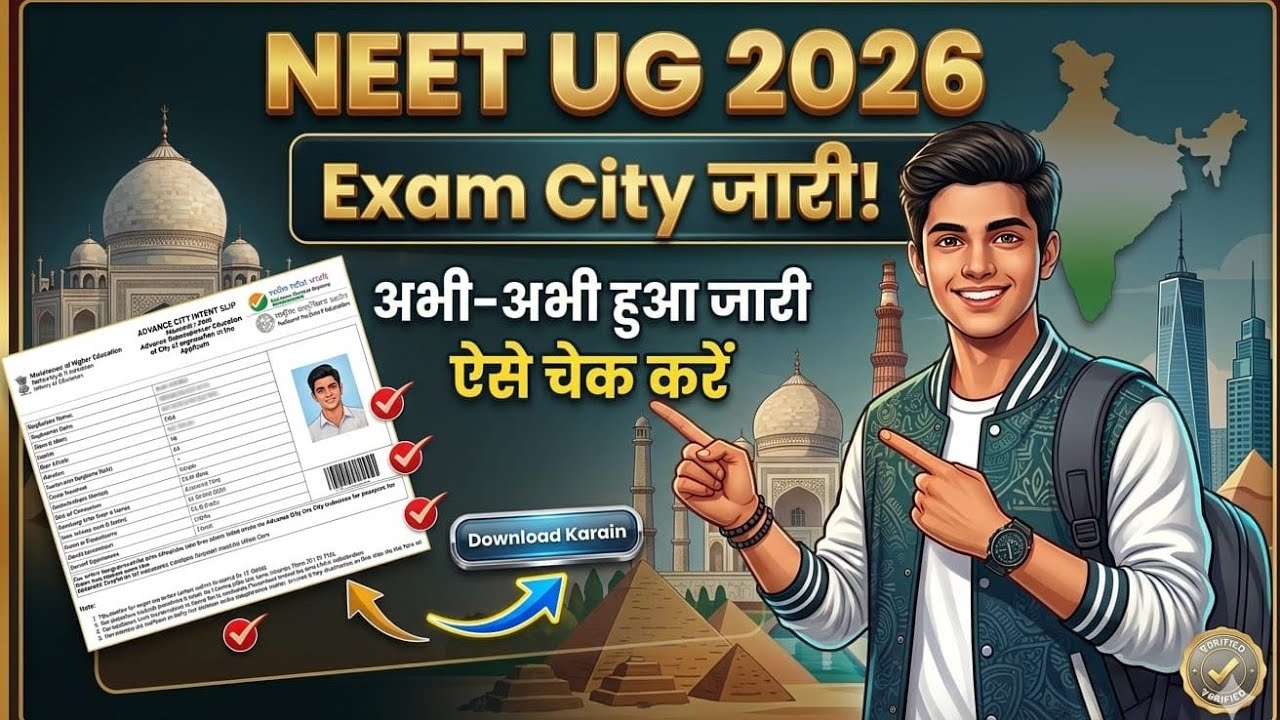 🚨 BREAKING NEWS: NEET UG 2026 City Intimation Slip OUT! Check Your City NOW!