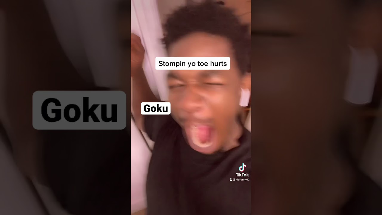 When Goku stomps his toe