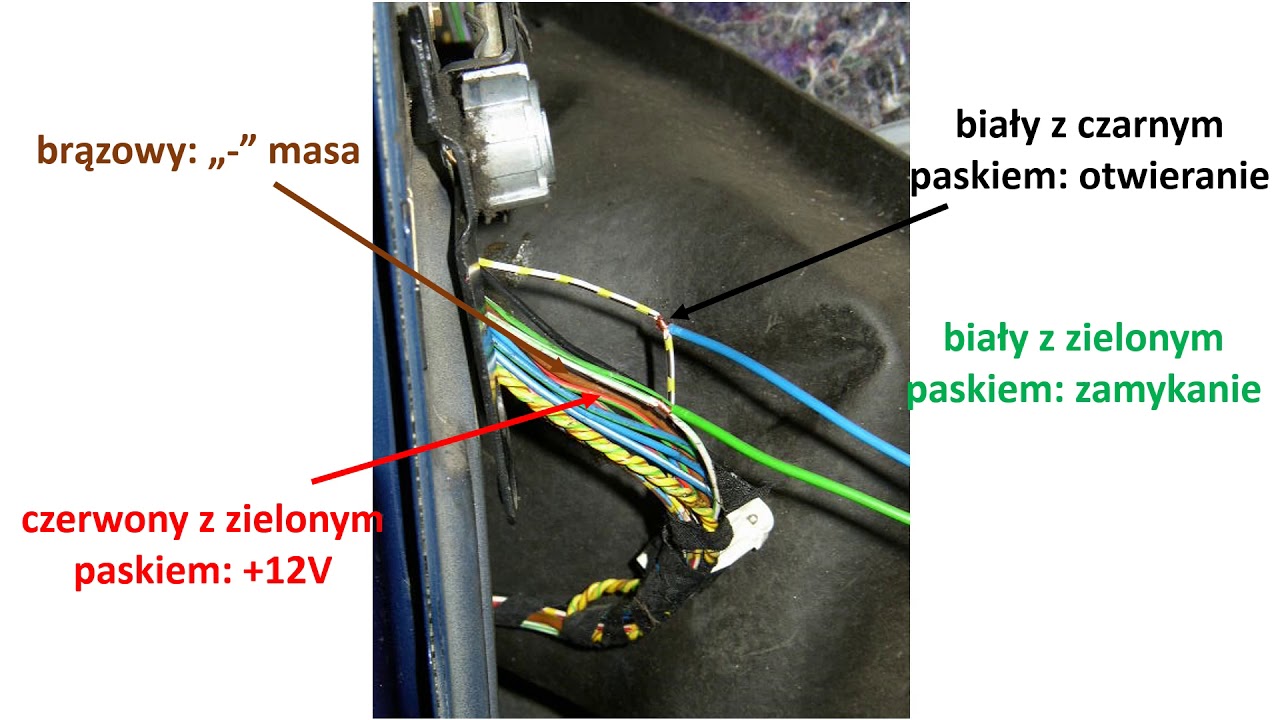 BMW E34 instrukcja montażu uniwersalnego sterownika centralnego zamka