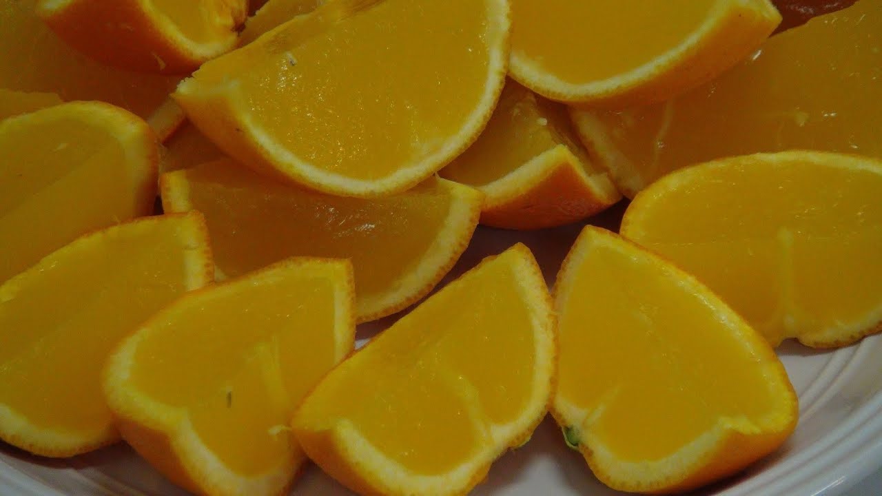 RECETA DE GELATINA CON JUGO DE FRUTAS - COMO HACER GELATINA SABOR NARANJA angycrisjavi