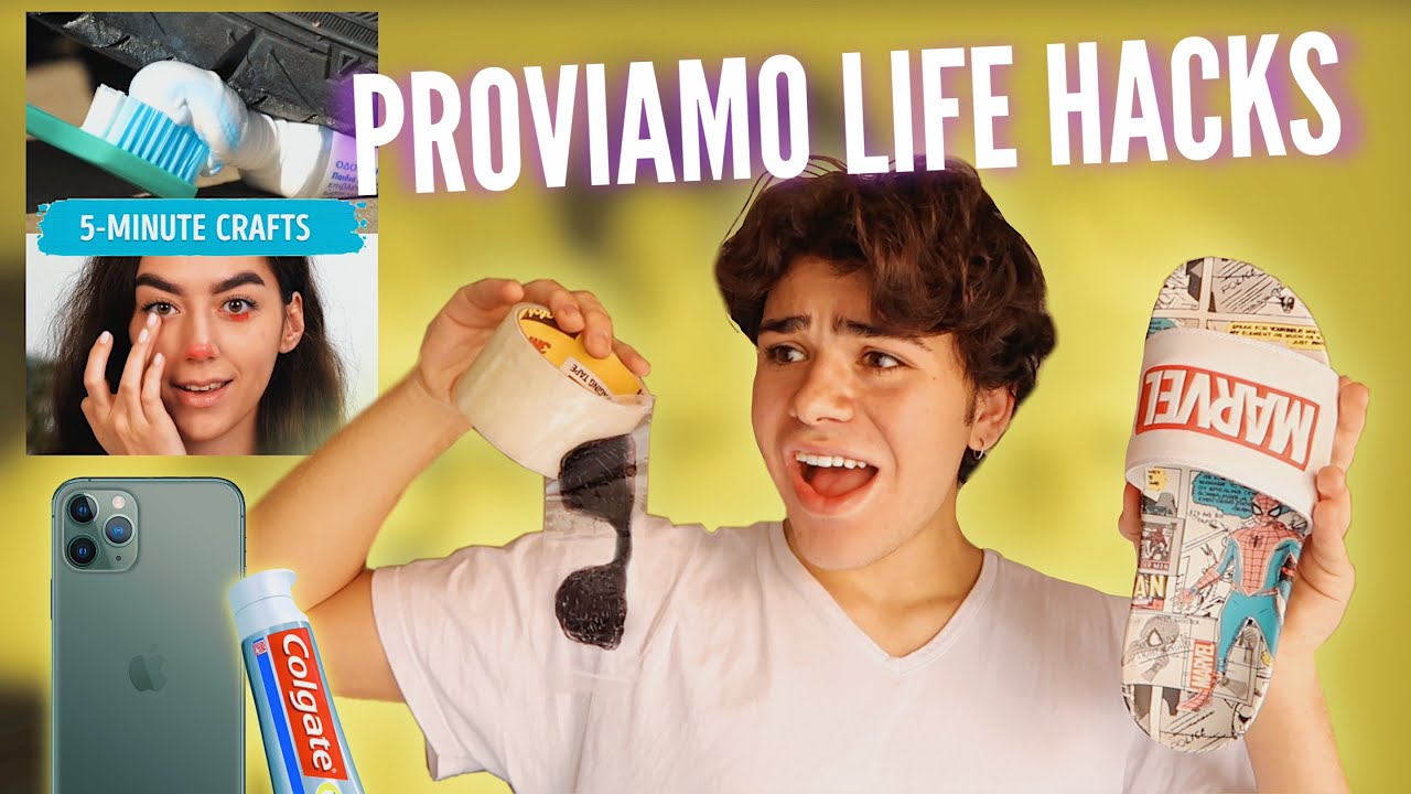 Reagisco e Provo i LIFE HACKS di 5 MINUTE CRAFTS!! | Luciano Spinelli
