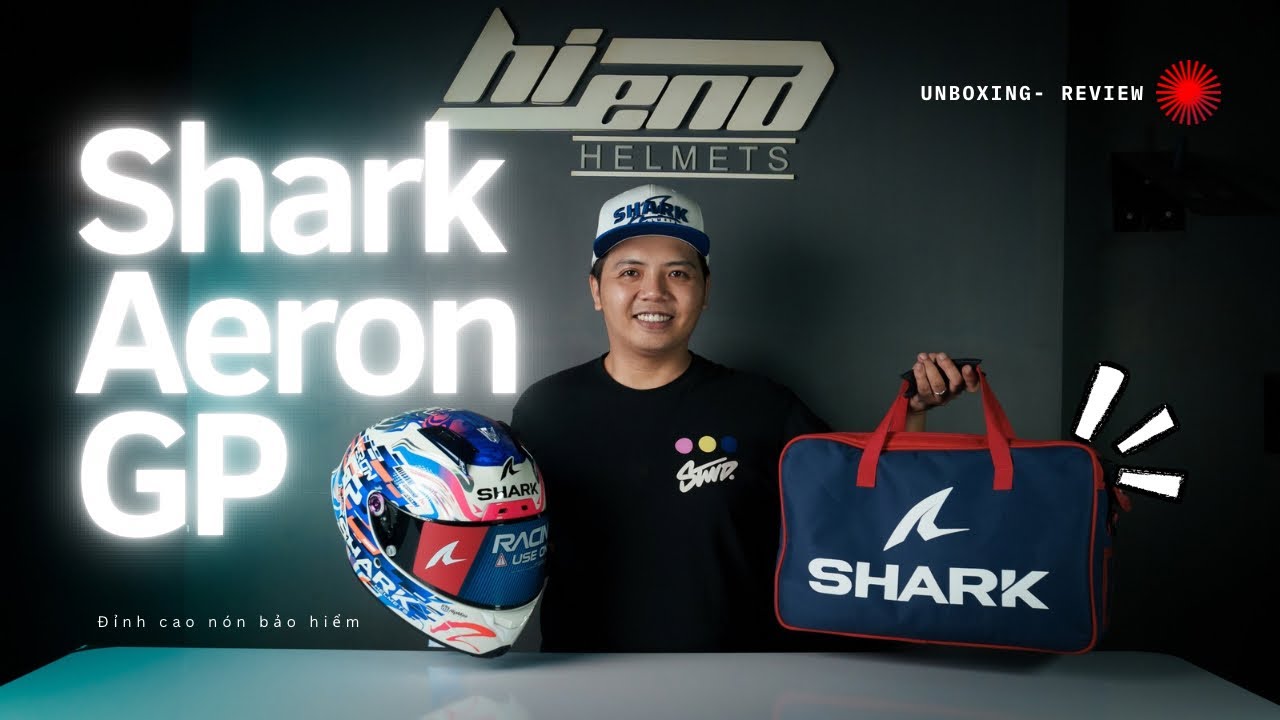 Shark Aeron GP | Mẫu Nón ĐẦU TIÊN Có Đuôi Gió Di Chuyển Độc Lập