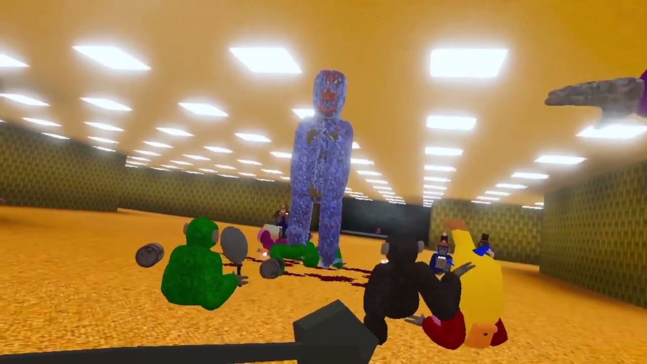 I played in the backrooms in scary baboon for the 100th video❤️