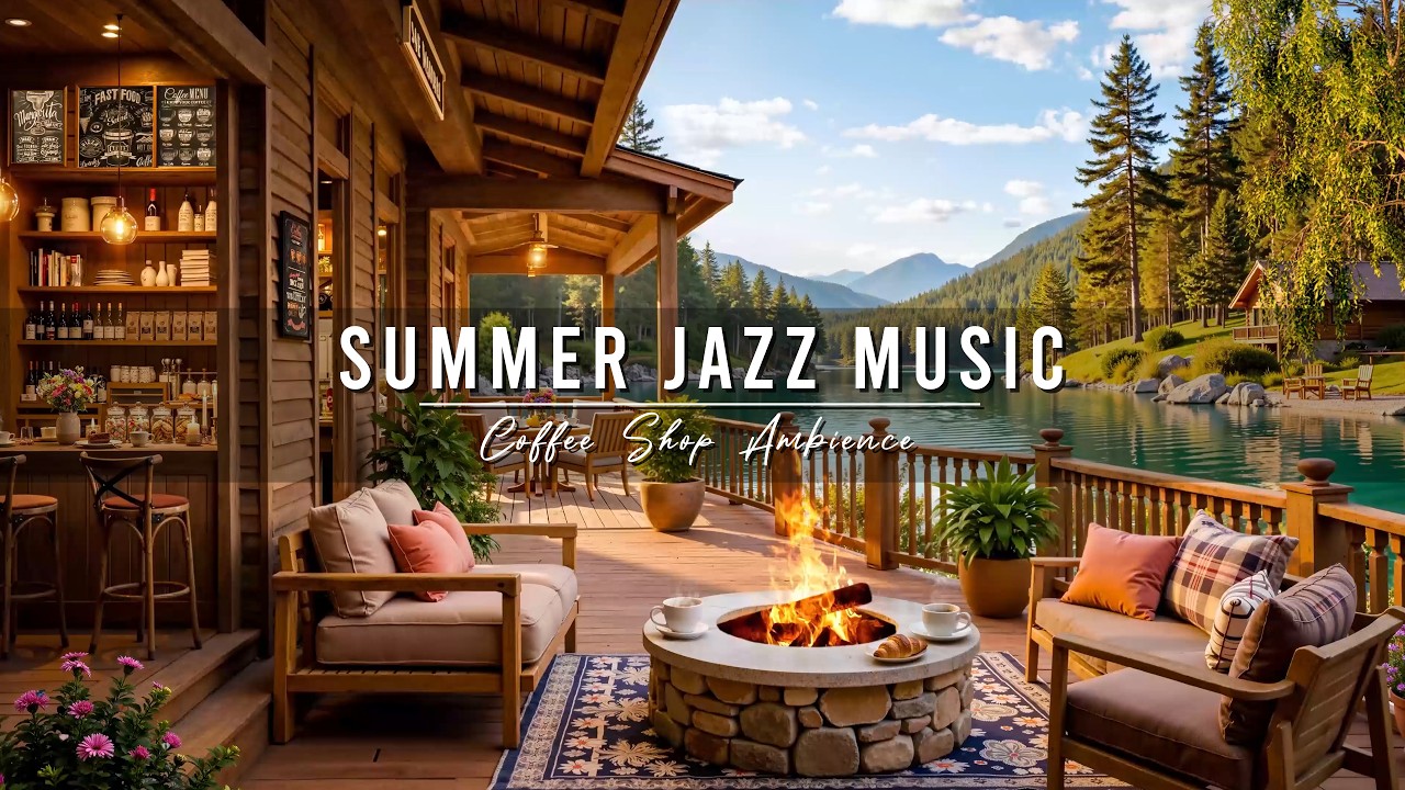 Relaxing Jazz Instrumental Music ~ Summer Porch Ambience 🌞 Smooth Piano Jazz Music for Stress Relief