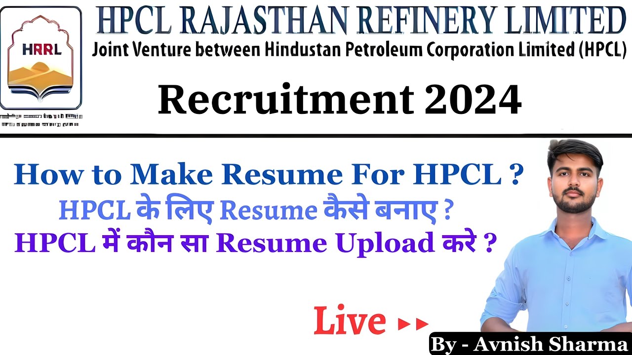 HPCL Resume Format Detail || HPCL Recruitment 2024 || Chemical Mission ||