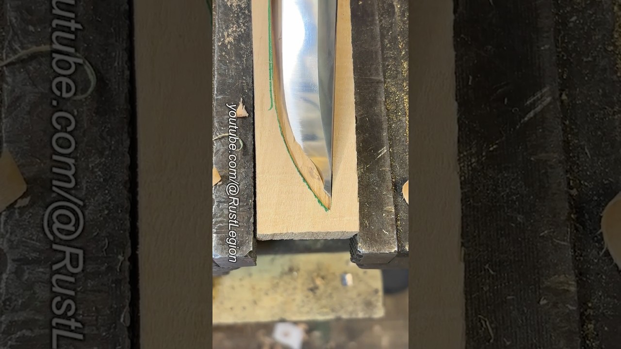Leather sheath with wood liner