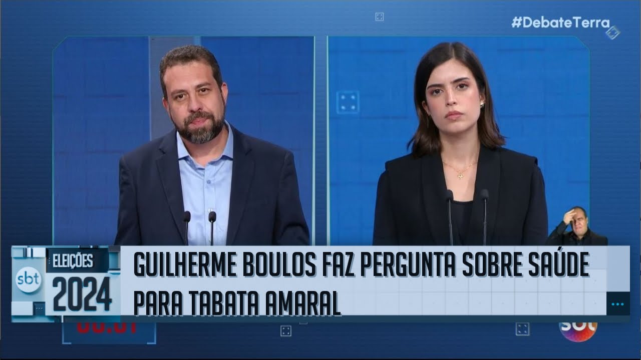 Debate SBT: Guilherme Boulos (PSOL) faz pergunta sobre saúde para Tabata Amaral (PSB)