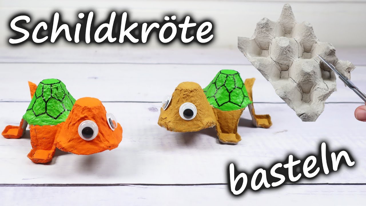 Schildkröte basteln - aus Eierkarton 🤩