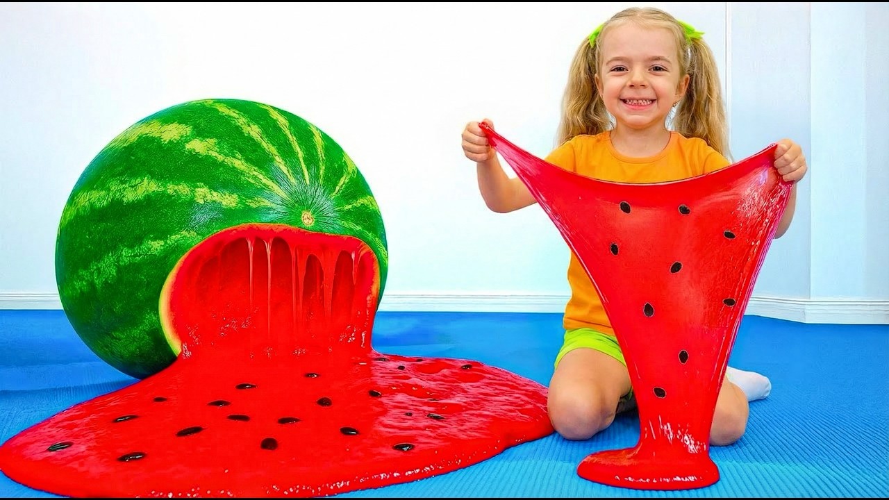 Anabella and friends make a Giant Slime at Home | Anabella Show
