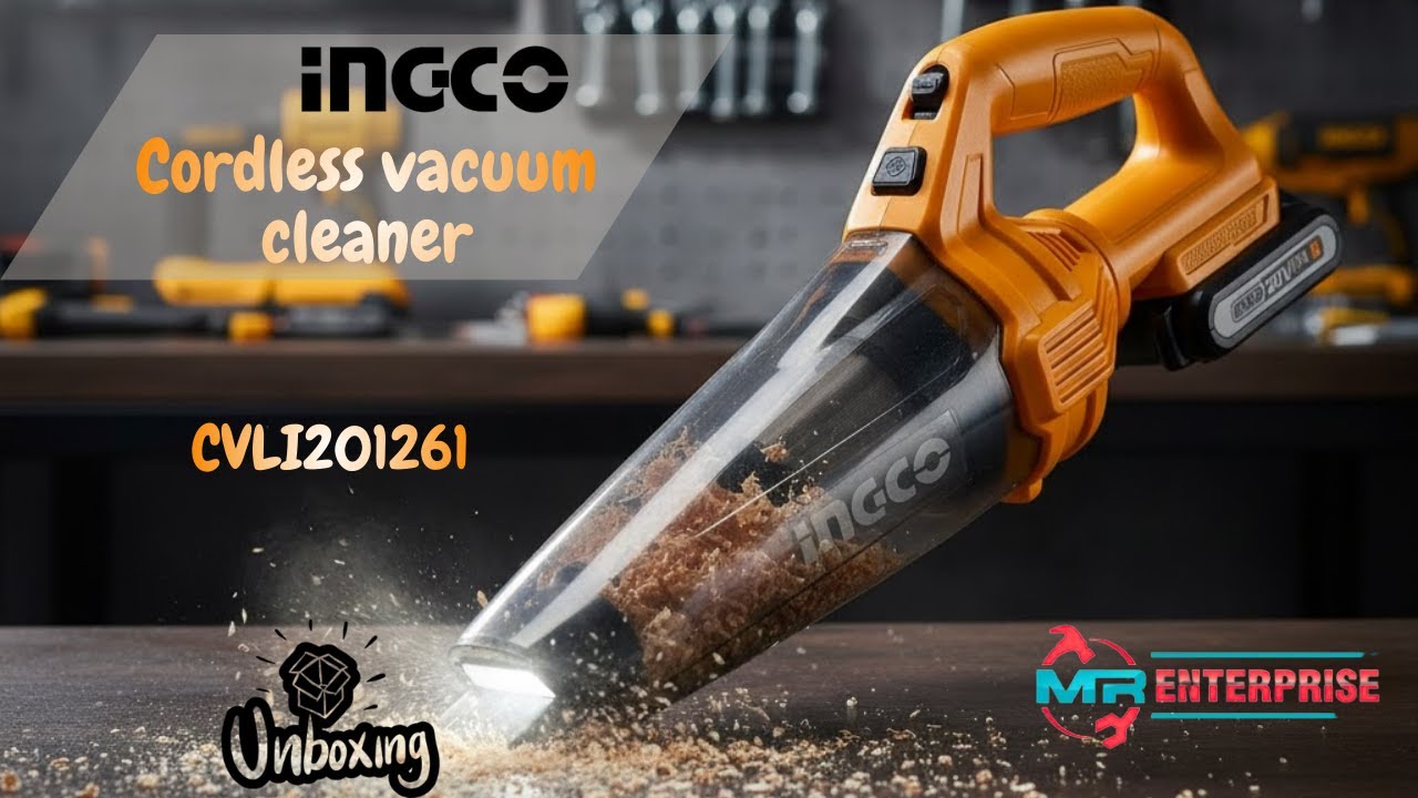 INGCO CVLI201261 Cordless Vacuum Cleaner Review | Powerful & Portable Cleaning! Unboxing & Test.