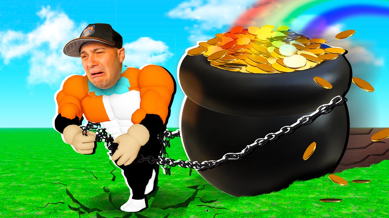 Притягиваем СИЛЬНЫЕ предметы в Roblox Strongman Simulator!